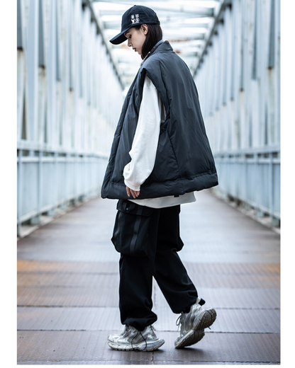 Chic Unisex Winter Vest -  polyester cotton vest - Unisex Winter Vest for Outdoor Comfort - View 8