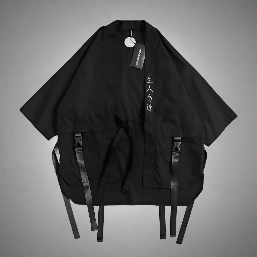 Chic Urban Kimono Layering - kimono - Stylish Urban Kimono Cardigan with Pockets - Main view