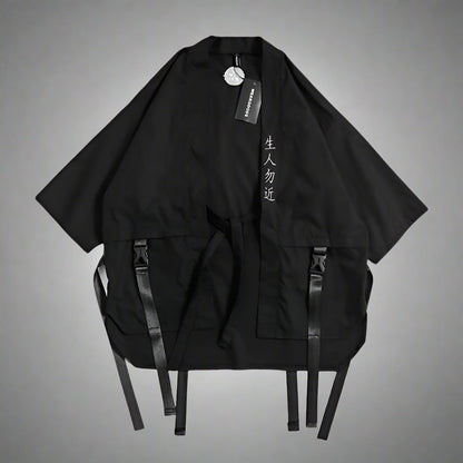 Chic Urban Kimono Layering - kimono - Stylish Urban Kimono Cardigan with Pockets - Main view