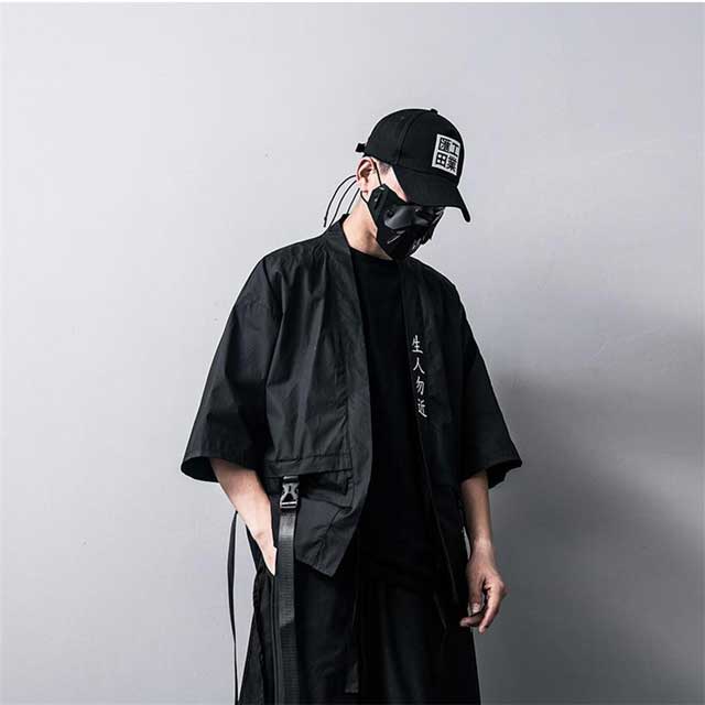 Chic Urban Kimono Layering -  lightweight kimono - Stylish Urban Kimono Cardigan with Pockets - View 4