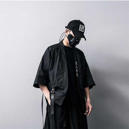 Chic Urban Kimono Layering -  lightweight kimono - Stylish Urban Kimono Cardigan with Pockets - View 4