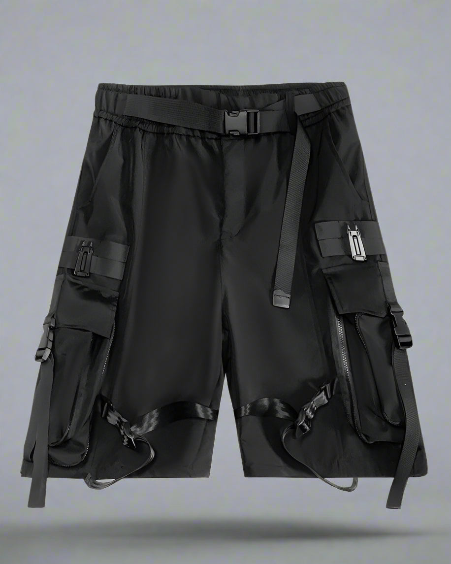 Chic Utility Cargo Shorts -  techwear - Chic Utility Cargo Shorts for Modern Adventurers - View 7