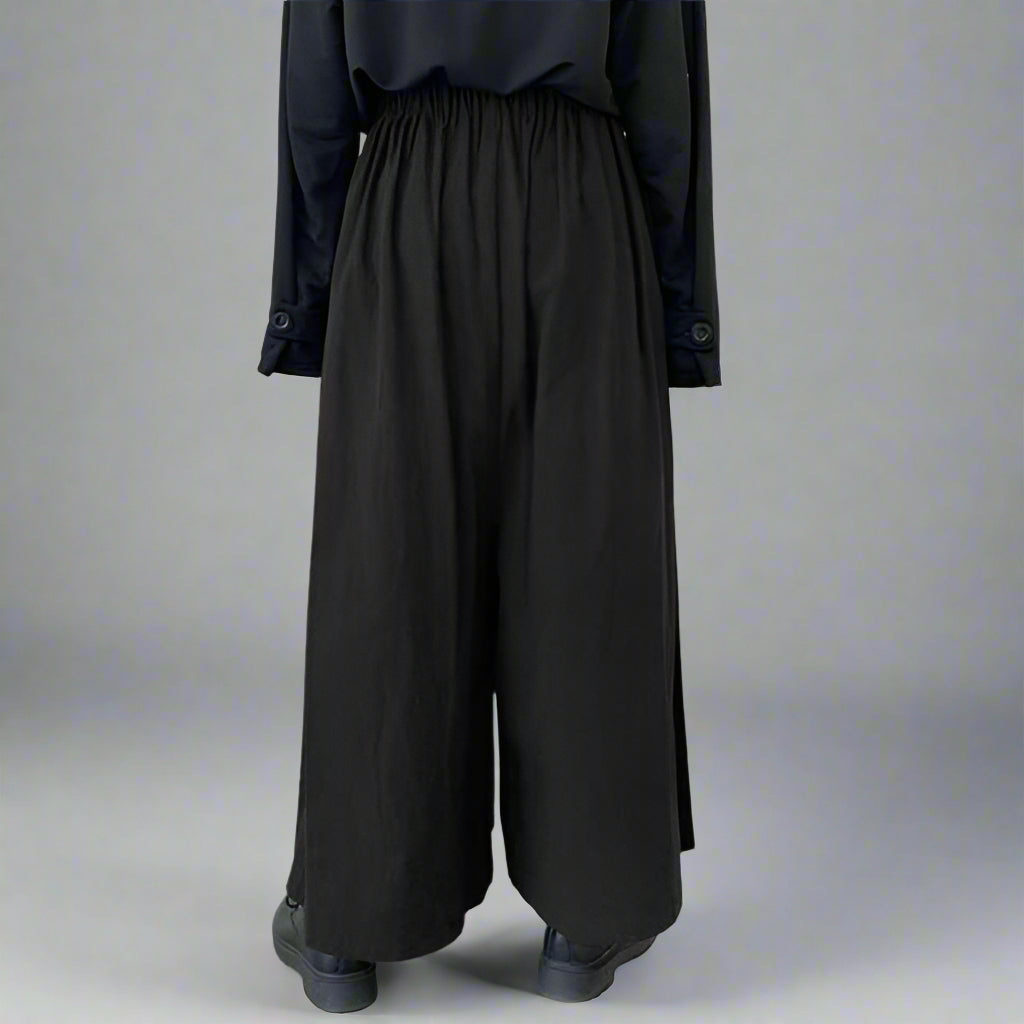 Chic Wide Leg Trousers - wide leg - Stylish Wide Leg Hakama Trousers for Comfort and Flair - View 2