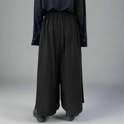 Chic Wide Leg Trousers - wide leg - Stylish Wide Leg Hakama Trousers for Comfort and Flair - View 2