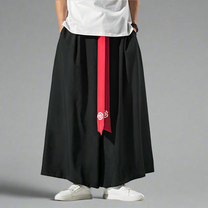 Chic Wide-Legged Trousers - elegant hakama style pants - Elegant Wide-Legged Hakama Pants for Comfort and Style - Main view