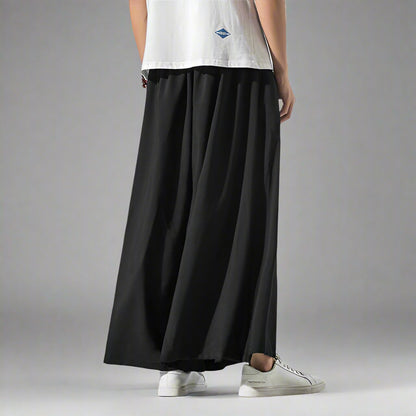 Chic Wide-Legged Trousers - elegant hakama style pants - Elegant Wide-Legged Hakama Pants for Comfort and Style - View 9