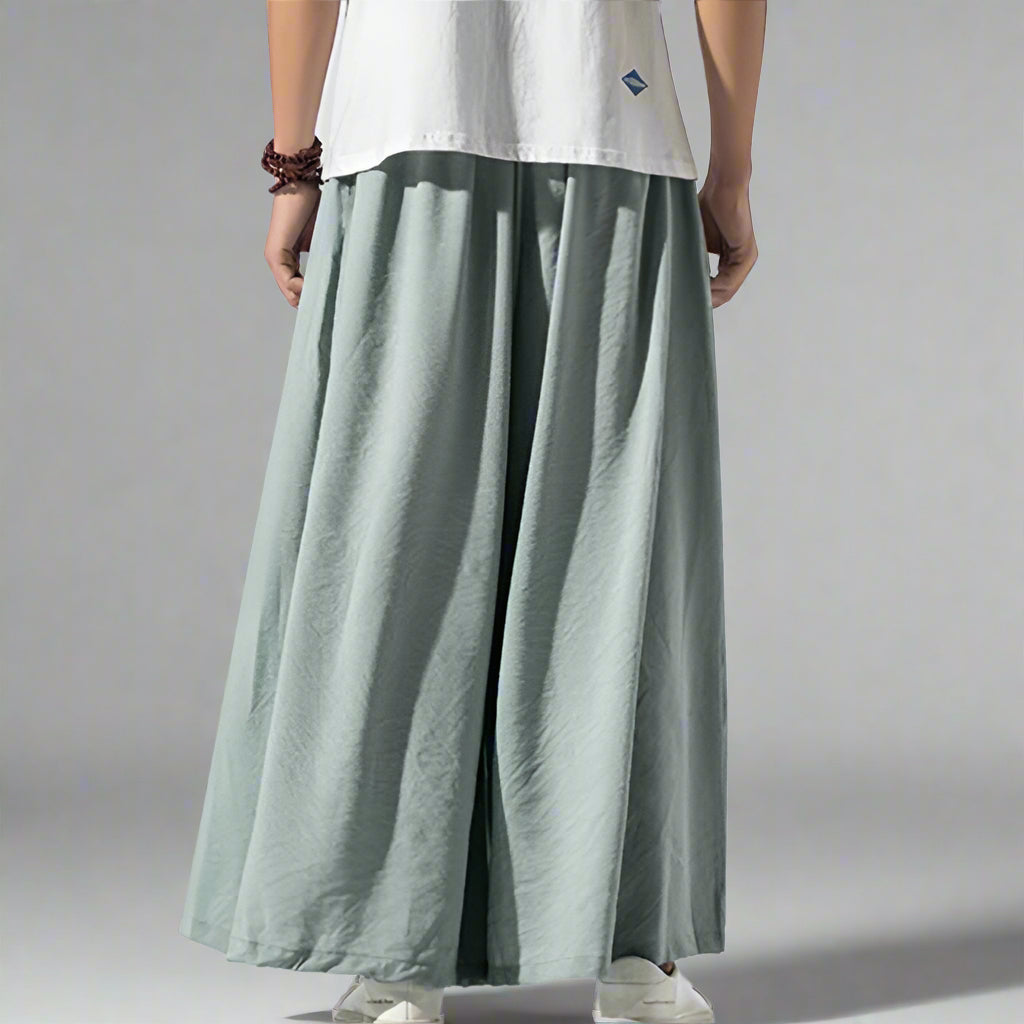 Chic Wide-Legged Trousers -  traditional and contemporary design - Elegant Wide-Legged Hakama Pants for Comfort and Style - View 8