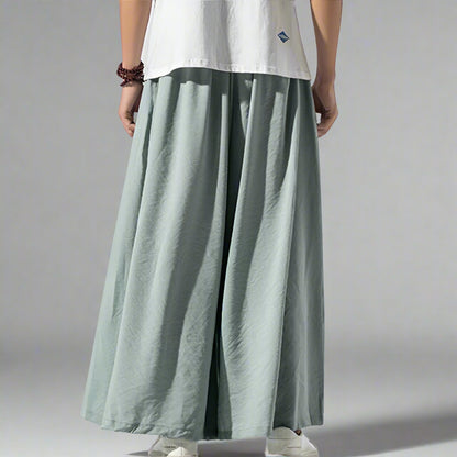 Chic Wide-Legged Trousers -  traditional and contemporary design - Elegant Wide-Legged Hakama Pants for Comfort and Style - View 8