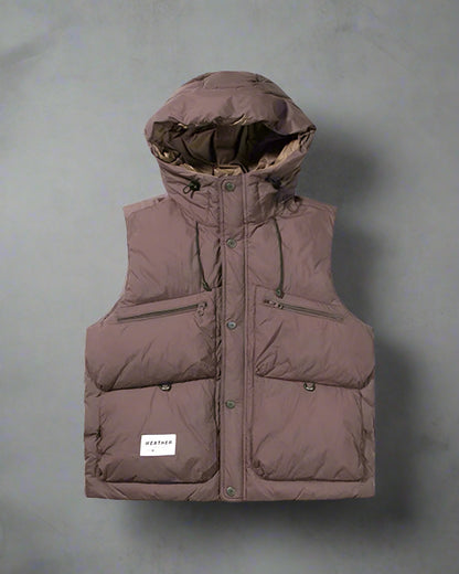 Chic Winter Stand Collar Vest - winter techwear - Chic Winter Stand Collar Vest for Urban Adventures - View 3
