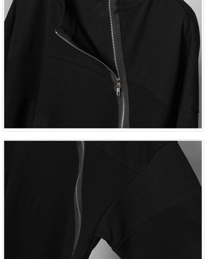 Chic Zippered Triangle Hem Tee - zippered tee - Chic Zippered Triangle Hem Tee for Modern Style - View 10