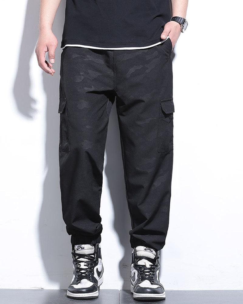 Chill Camo Cargo Trousers - Summer Techwear - Lightweight Ice Silk Cargo Trousers for Summer Comfort - View 3
