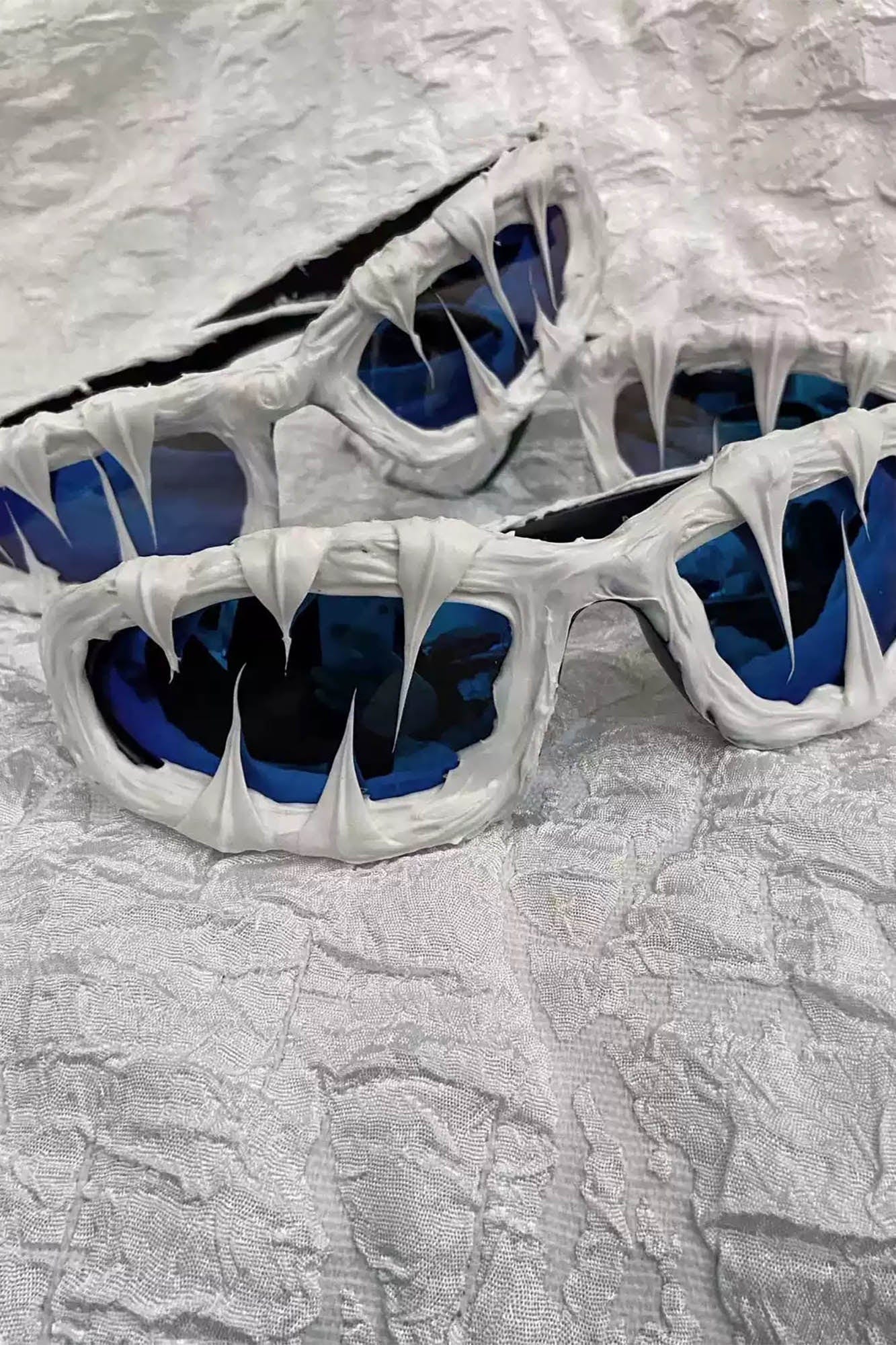 Chill Dripped Blue Resin Shades -  futuristic eyewear - Chill Dripped Blue Resin Shades for Unique Style - View 3