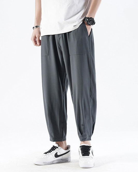 Chill-Ready Silk Ankle Pants - lightweight ice silk pants - Chill-Ready Silk Ankle Pants for Summer Comfort - Main view