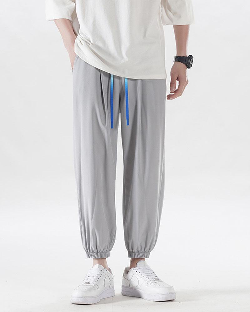 Chill-Ready Silk Jogger Pants - silk joggers - Lightweight Silk Jogger Pants for Summer Comfort - Main view