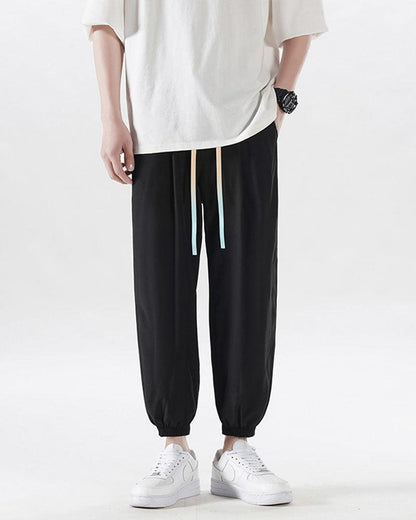 Chill-Ready Silk Jogger Pants - summer joggers - Lightweight Silk Jogger Pants for Summer Comfort - View 2