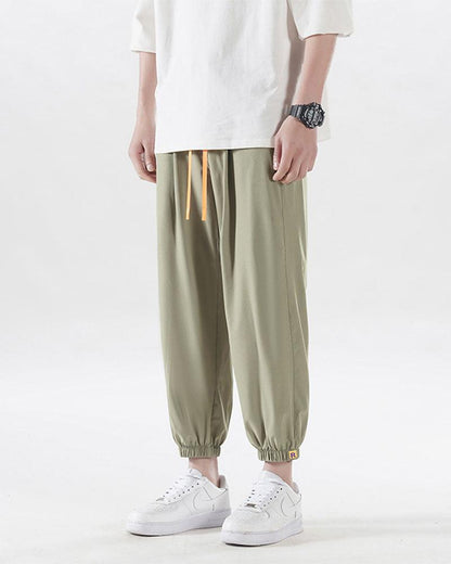 Chill-Ready Silk Jogger Pants - Summer Techwear - Lightweight Silk Jogger Pants for Summer Comfort - View 3