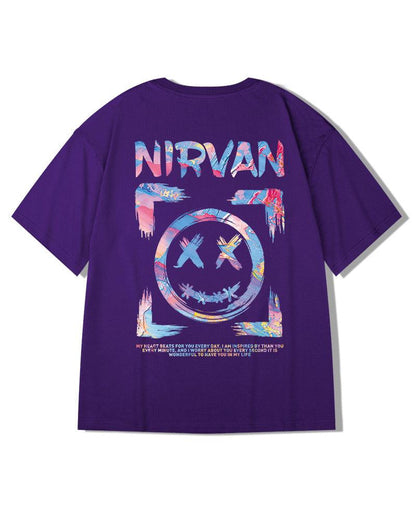 Chill Smiley Graphic Tee -  smiley face - Chill Smiley Graphic Tee for Comfortable Street Style - View 7