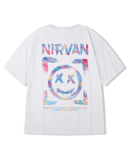 Chill Smiley Graphic Tee -  streetwear graphic tees - Chill Smiley Graphic Tee for Comfortable Street Style - View 9