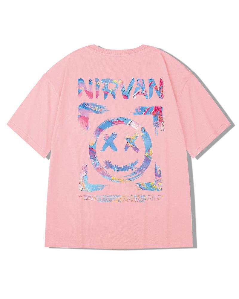 Chill Smiley Graphic Tee -  streetwear - Chill Smiley Graphic Tee for Comfortable Street Style - View 8