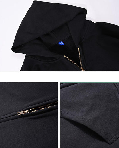 Chill Vibes Smiley Zip Hoodie -  comfortable zip hoodie - Chill Vibes Smiley Zip Hoodie for Comfort and Style - View 6