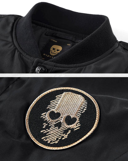 Chilling Skull Bomber Jacket -  skull design - Stylish Skull Bomber Jacket for Winter Comfort - View 7