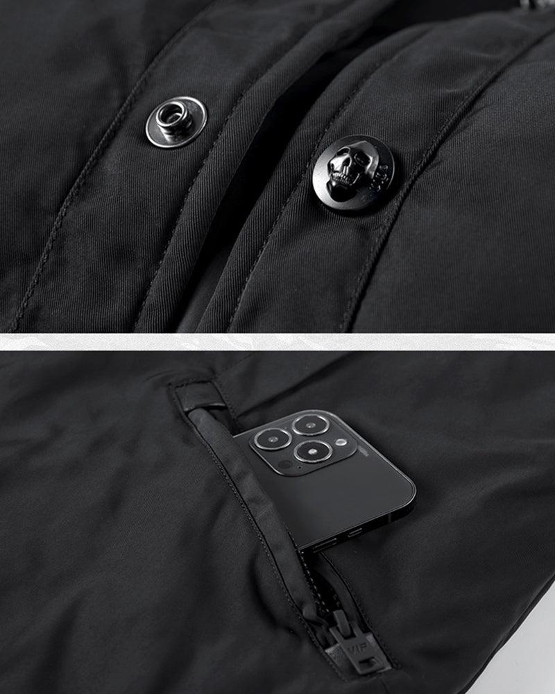 Chilling Skull Bomber Jacket -  techwear - Stylish Skull Bomber Jacket for Winter Comfort - View 8