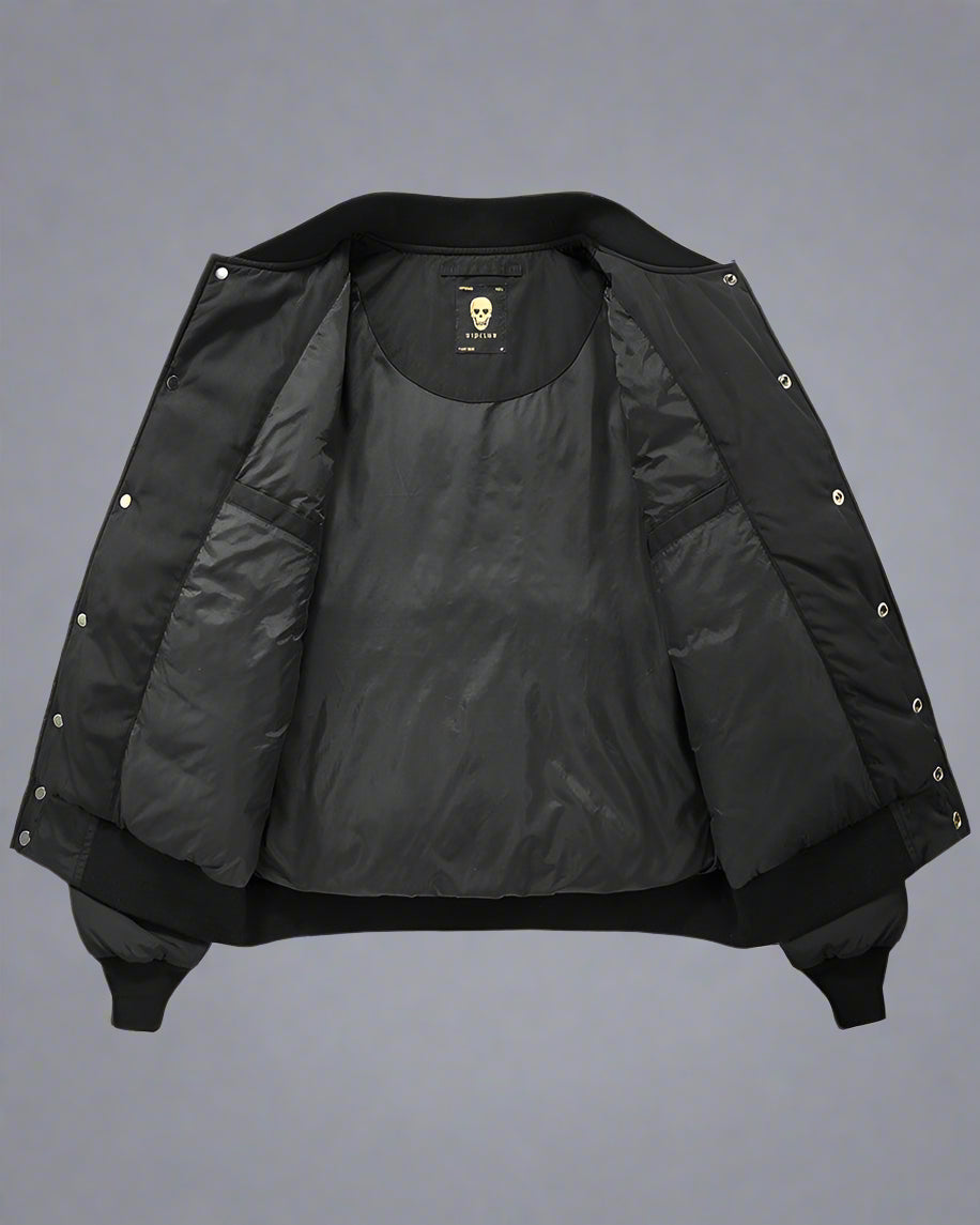Chilling Skull Bomber Jacket - winter techwear - Stylish Skull Bomber Jacket for Winter Comfort - View 3