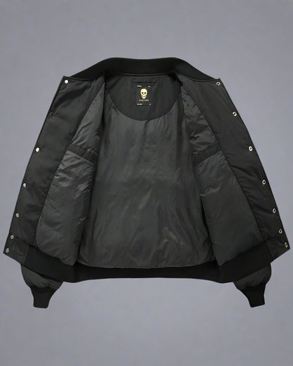 Chilling Skull Bomber Jacket - winter techwear - Stylish Skull Bomber Jacket for Winter Comfort - View 3