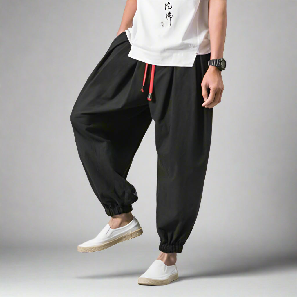 Classic Cotton Hakama Trousers -  comfortable trousers - Comfortable Classic Cotton Hakama Trousers - View 4