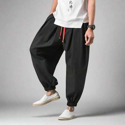 Classic Cotton Hakama Trousers -  comfortable trousers - Comfortable Classic Cotton Hakama Trousers - View 4