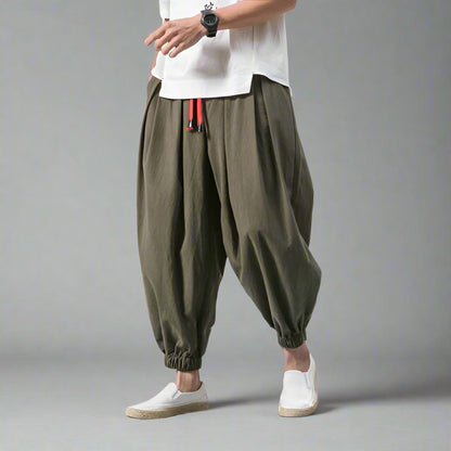 Classic Cotton Hakama Trousers - hakama trousers - Comfortable Classic Cotton Hakama Trousers - Main view