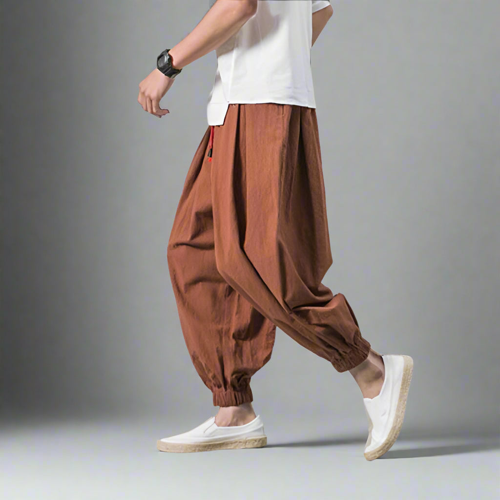 Classic Cotton Hakama Trousers -  martial arts trousers - Comfortable Classic Cotton Hakama Trousers - View 6