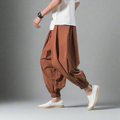 Classic Cotton Hakama Trousers -  martial arts trousers - Comfortable Classic Cotton Hakama Trousers - View 6