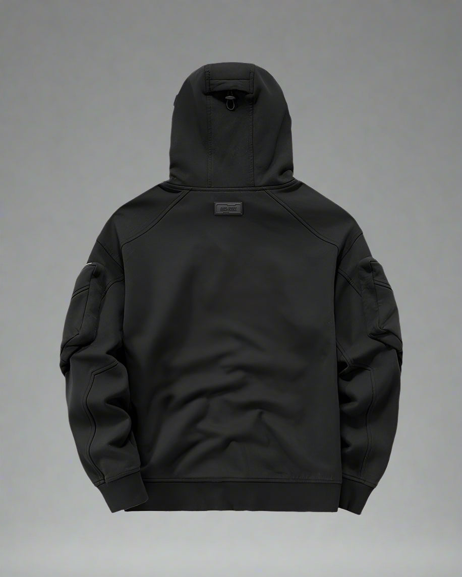 Cold Weather Tactical Mask Hoodie -  black hoodie - Cold Weather Tactical Hoodie with Integrated Mask - View 3