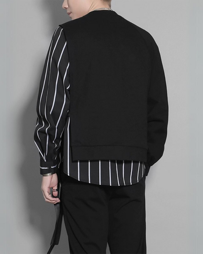 Color Block Ribbon Sweatshirt -  casual wear - Color Block Ribbon Sweatshirt for Comfortable Layering - View 3