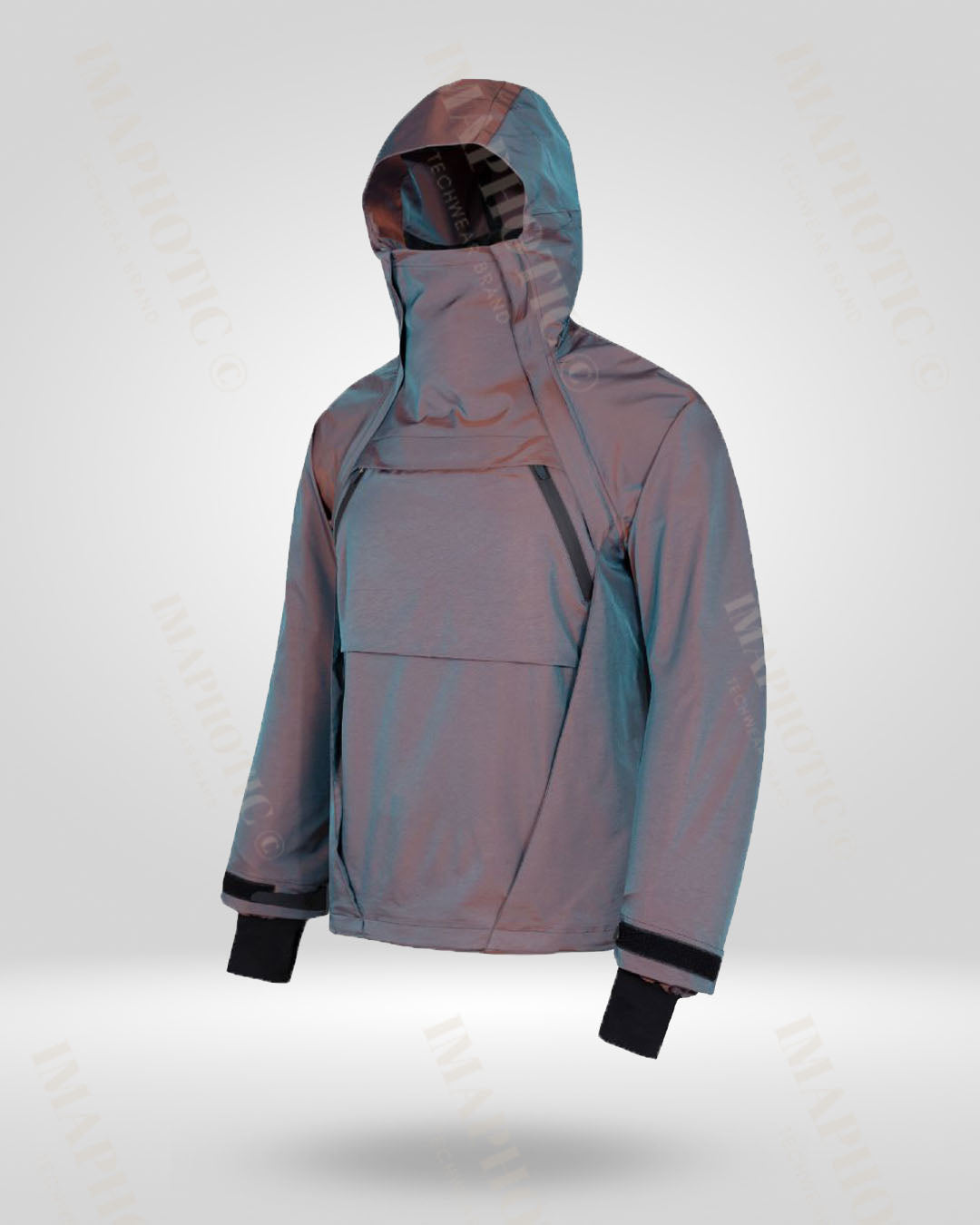 Color-Changing Hooded Windbreaker Jacket - outdoor jacket - Versatile Color-Changing Hooded Windbreaker Jacket - View 2