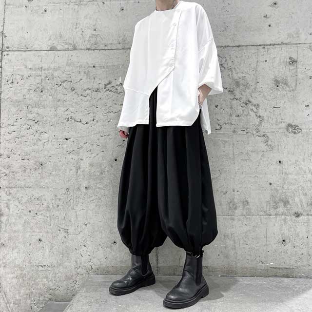 Comfortable Flowing Harem Trousers -  ankle-length pants - Comfortable Flowing Harem Trousers for Effortless Style - View 4