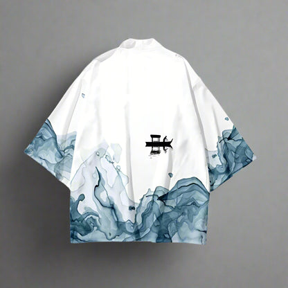 Cool Sky Kimono Wrap -  cardigan - Light Blue Kimono Wrap for Stylish Layering - View 3