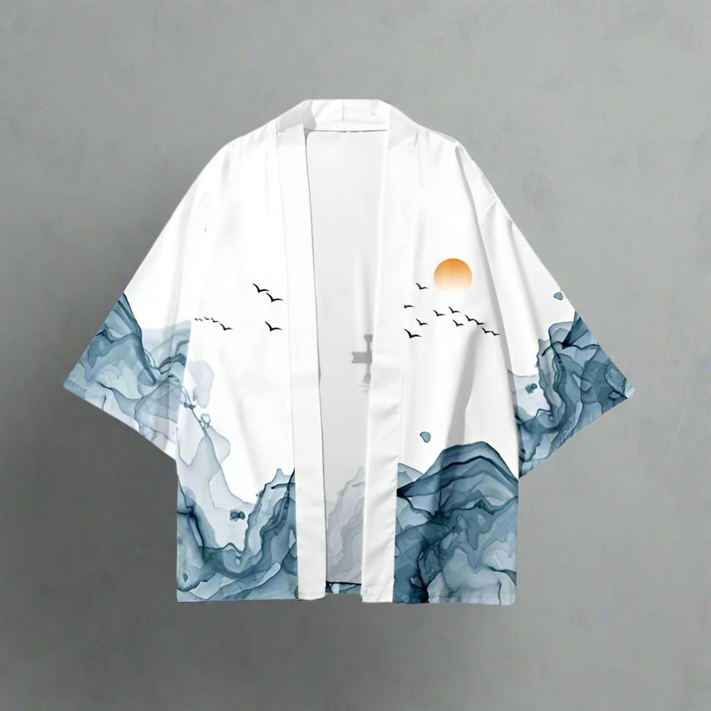 Cool Sky Kimono Wrap - kimono - Light Blue Kimono Wrap for Stylish Layering - Main view