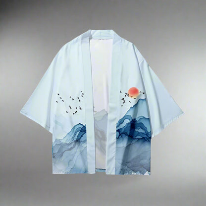Cool Sky Kimono Wrap - stylish kimono wrap - Light Blue Kimono Wrap for Stylish Layering - View 2