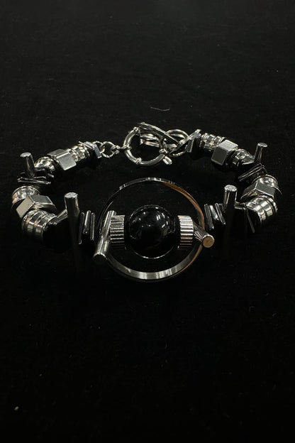 Cosmic Mech Bracelet - blackhole bracelet - Futuristic Blackhole Mech Bracelet with Industrial Style - View 10