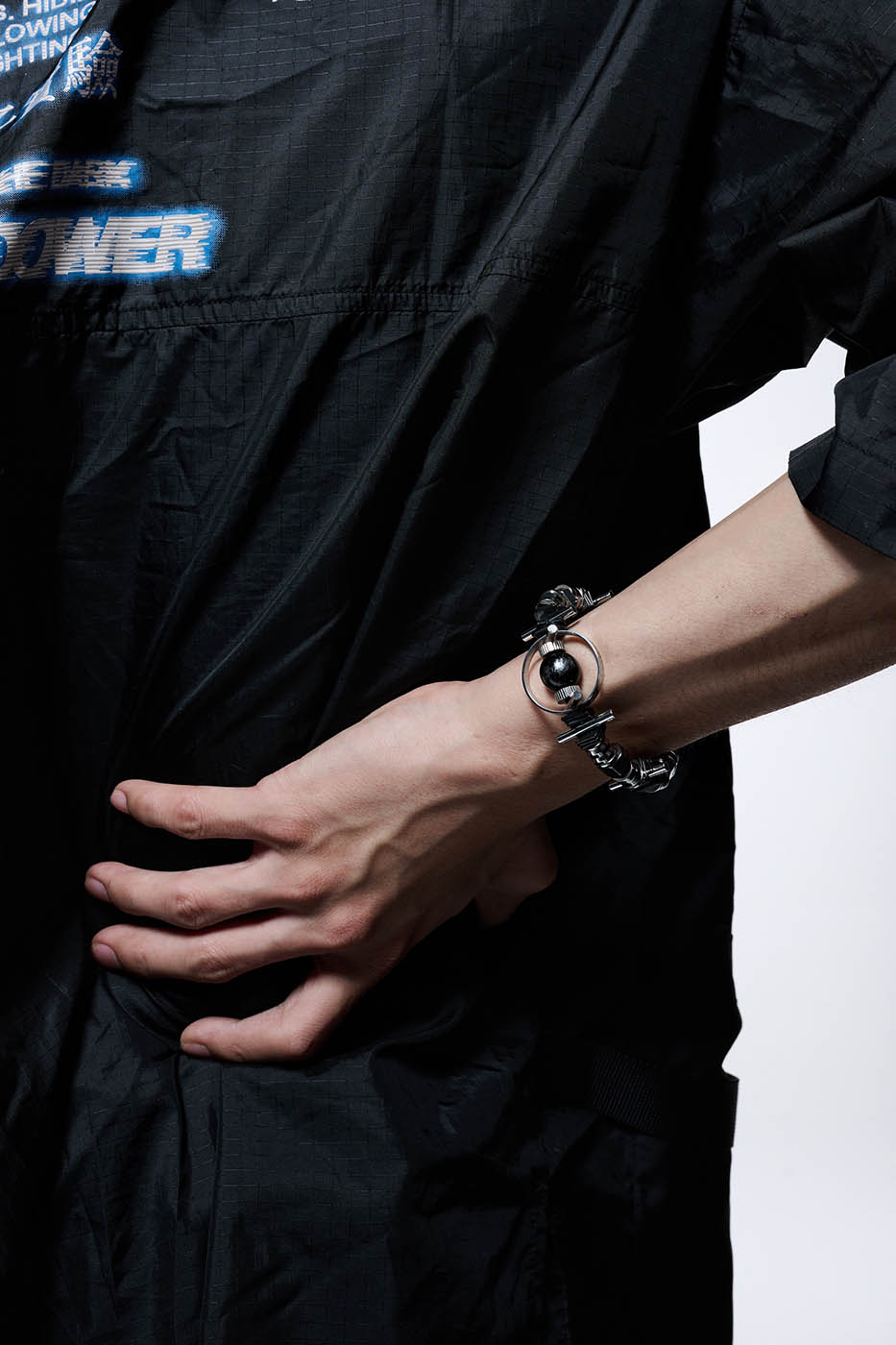 Cosmic Mech Bracelet -  industrial design - Futuristic Blackhole Mech Bracelet with Industrial Style - View 6