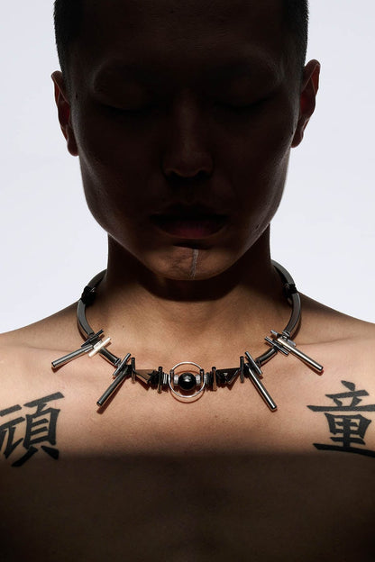Cosmic Mech Pendant Necklace - avant-garde design - Cosmic Mech Pendant Necklace - Unique Industrial Design - View 9
