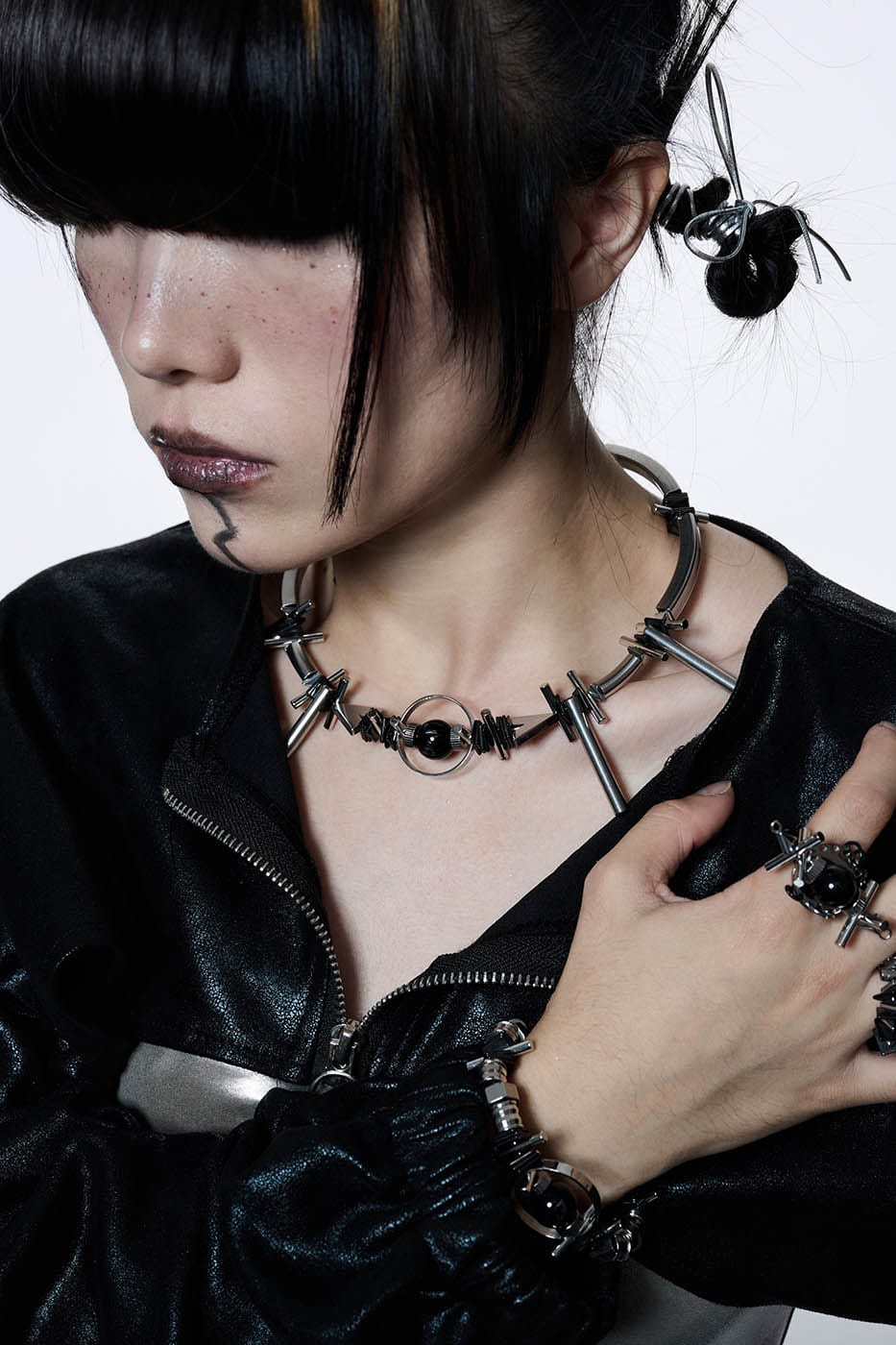 Cosmic Mech Pendant Necklace -  industrial jewelry - Cosmic Mech Pendant Necklace - Unique Industrial Design - View 5