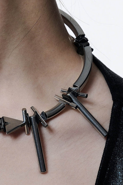 Cosmic Mech Pendant Necklace -  mech pendant - Cosmic Mech Pendant Necklace - Unique Industrial Design - View 6