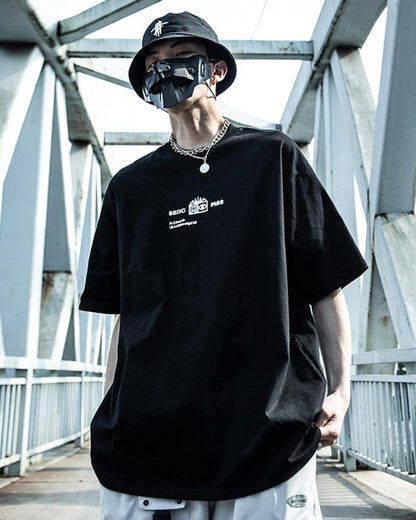 Cosmic Moon Sci-Fi Tee - comfortable techwear - Futuristic Cosmic Moon Urban Techwear T-Shirt - View 8