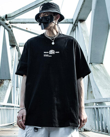 Cosmic Moon Sci-Fi Tee -  cyberpunk fashion - Futuristic Cosmic Moon Urban Techwear T-Shirt - View 4