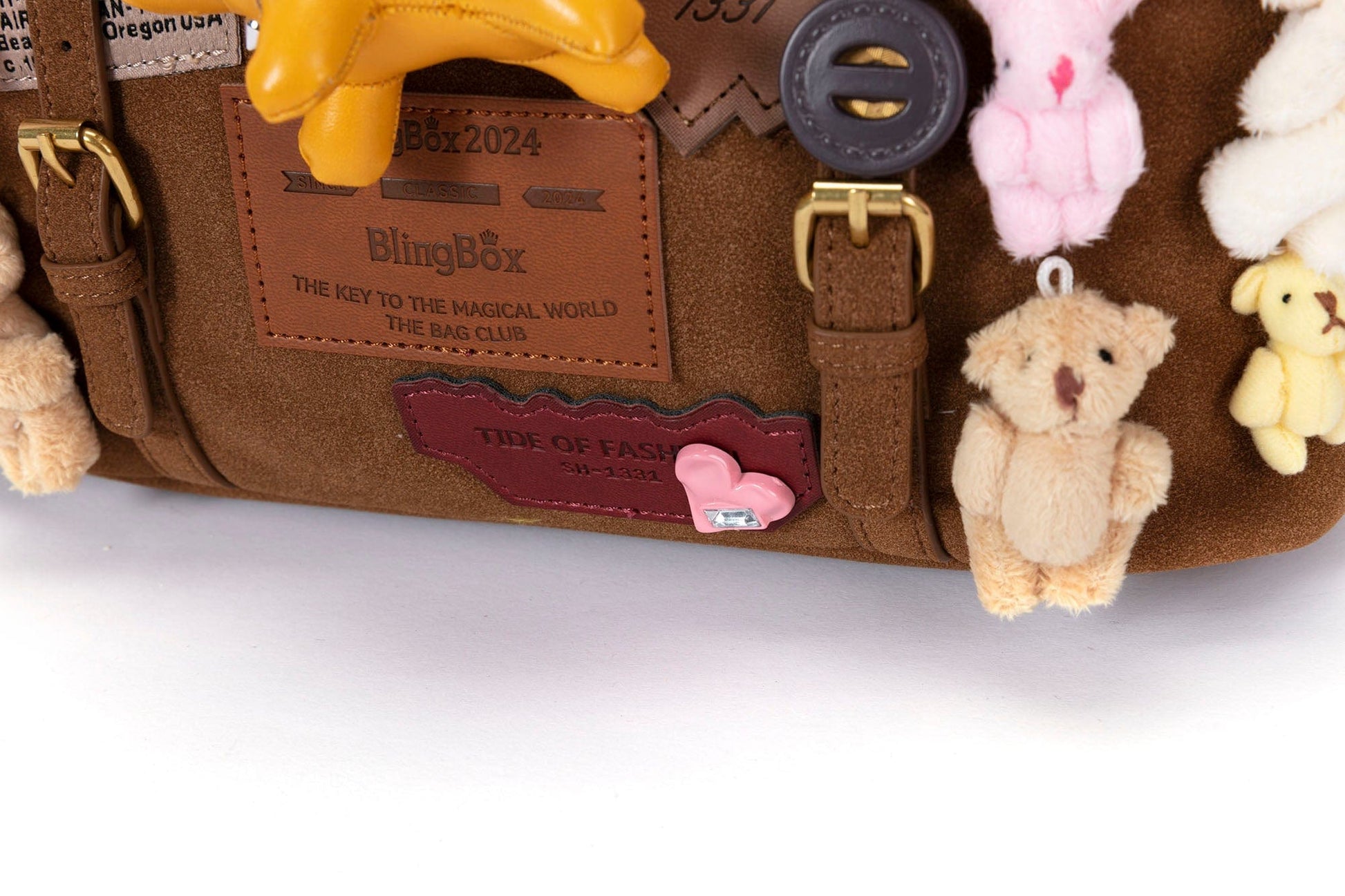 Cozy Animal Charm Shoulder Bag -  animal charm - Charming Cozy Animal Shoulder Bag with Plush Details - View 18