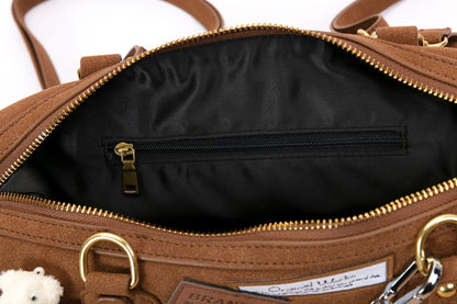 Cozy Animal Charm Shoulder Bag -  faux suede - Charming Cozy Animal Shoulder Bag with Plush Details - View 20