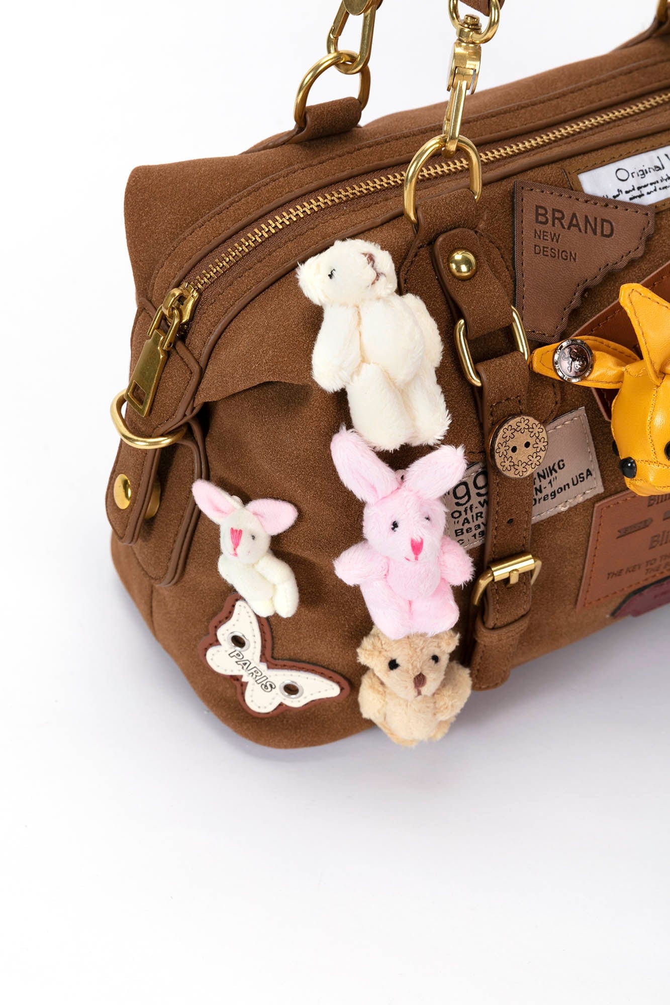 Cozy Animal Charm Shoulder Bag -  plush bag - Charming Cozy Animal Shoulder Bag with Plush Details - View 14
